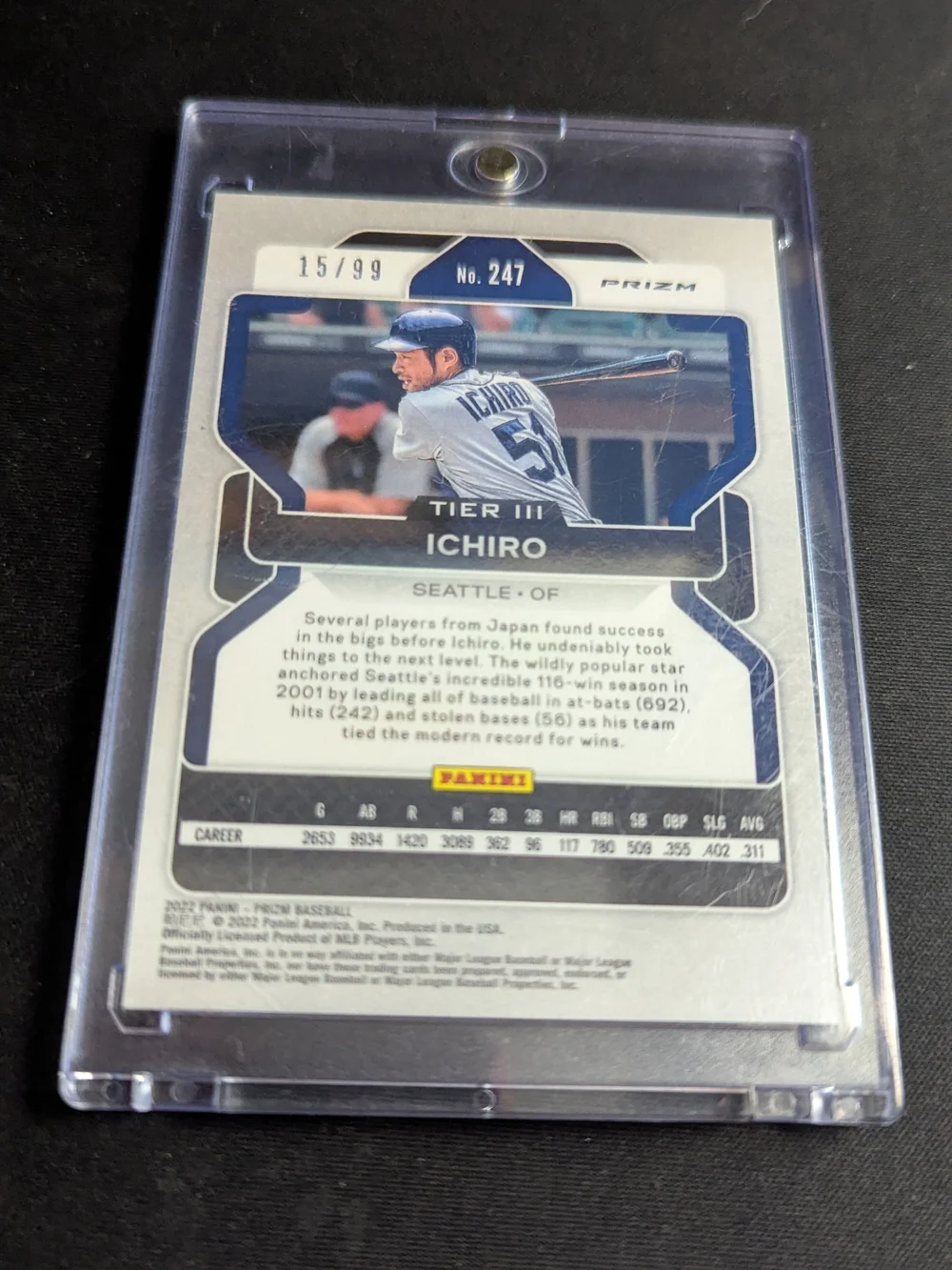 2022 Panini Prizm Red Dragon 15/49 Ichiro Suzuki #247